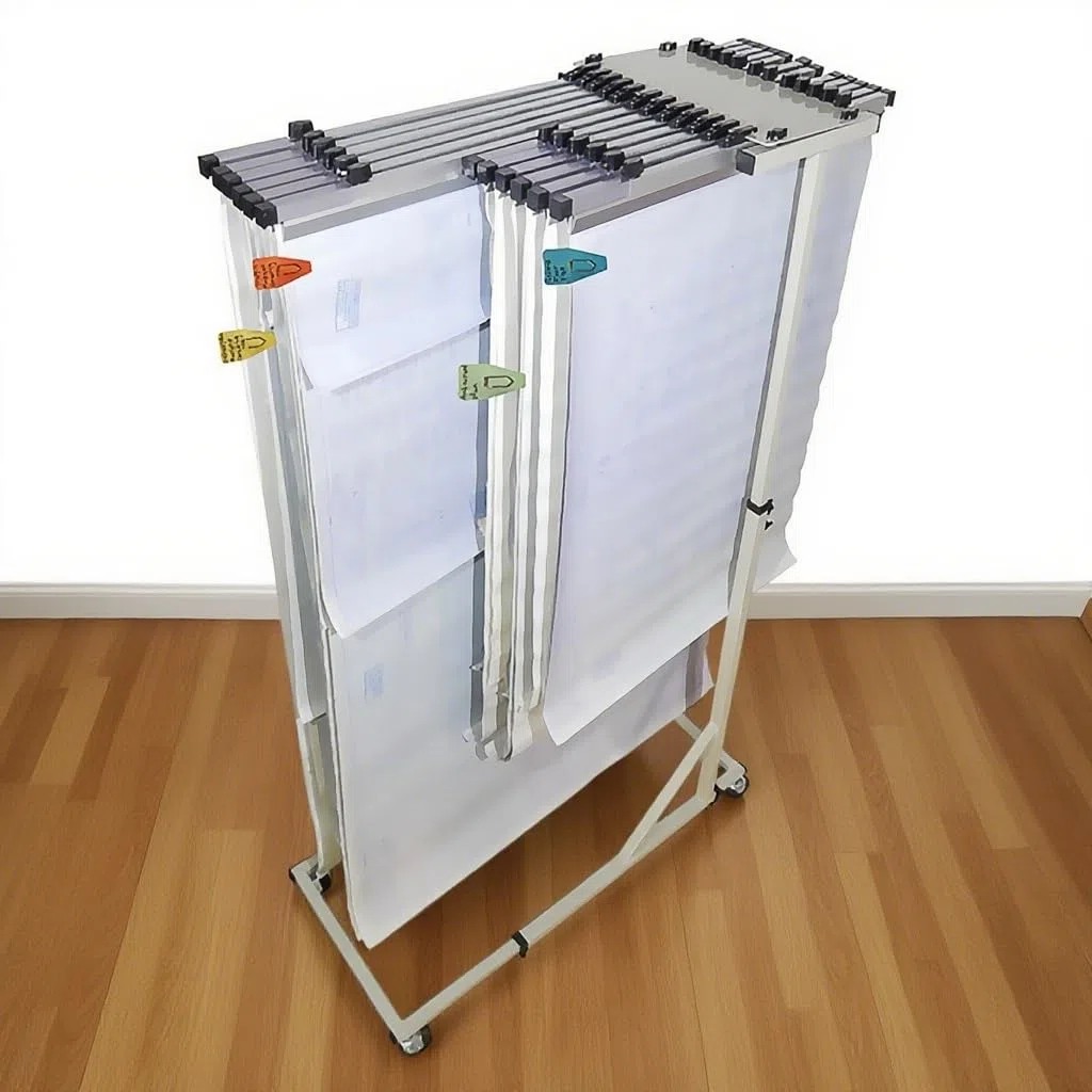 Scaffale resistente con maniglie bloccabili per disegni di ingegneria da A0 a A2, armadio sicuro da parete per ufficio e studio, organizer per tubi arrotolabili in metallo resistente