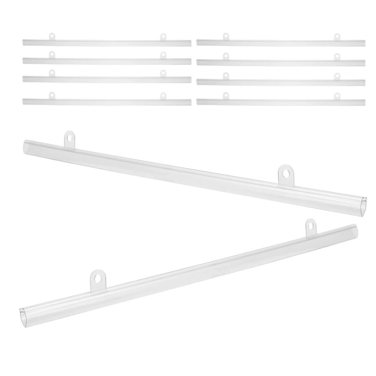 10 Pezzi Stecche Poster in Pvc per Appendere Cartelloni Facile Montaggio, Multiuso per Esposizioni Pubblicitarie in Centri Commerciali