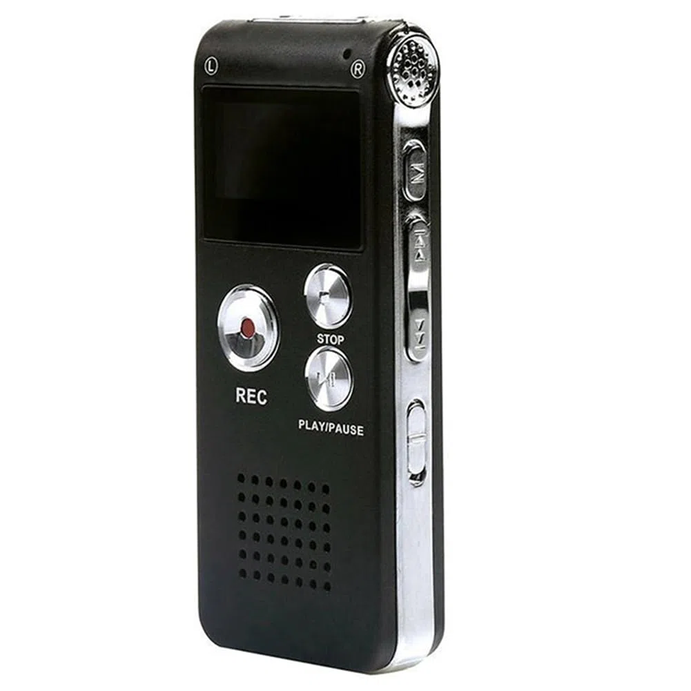 Registratore Vocale 8G Lettore MP3 con Riduzione del Rumore Ad Alta Definizione Adatto per Riunioni e Altre Occasioni Nero 1 Pezzo