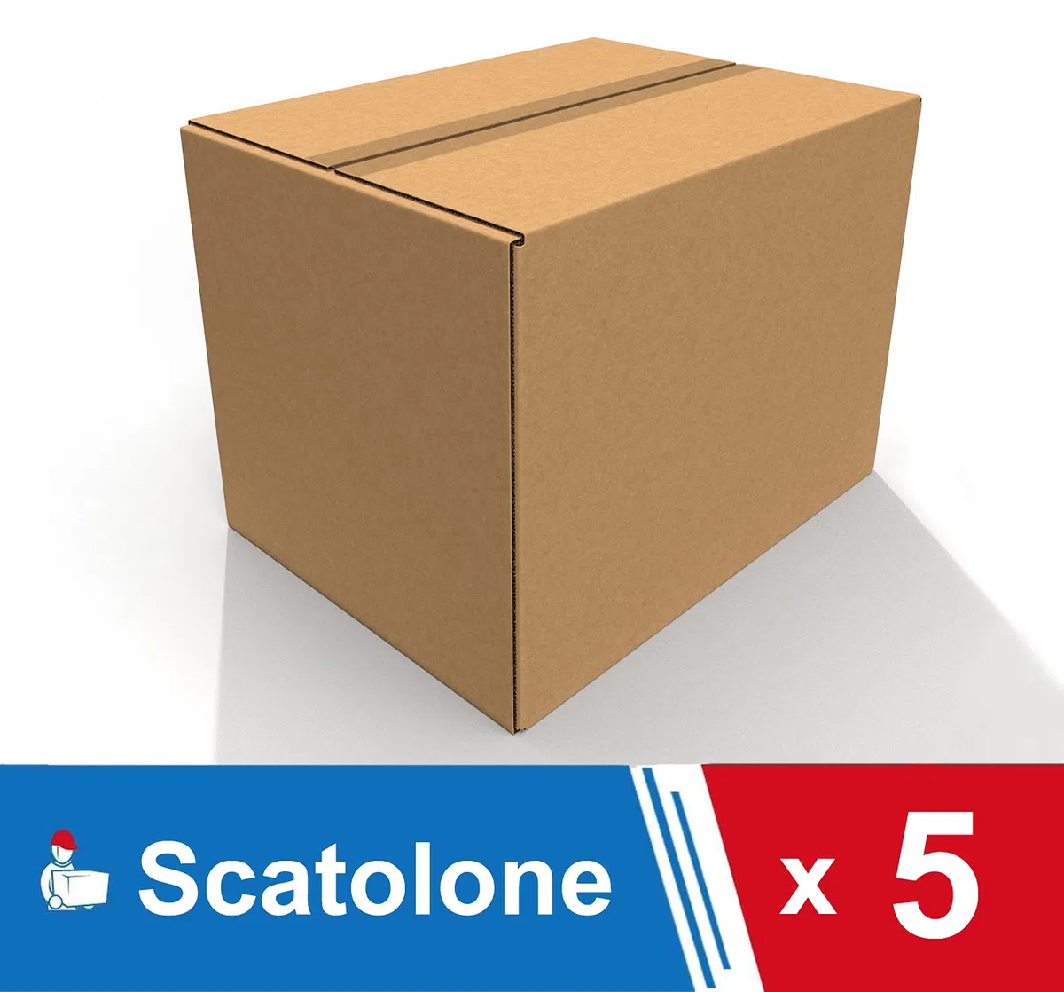 IMBALLAGGI 2000 - Scatole Trasloco a Onda Singola 40x30x30, Pack da 5 Scatole Cartone Resistenti e Durevoli, Scatoloni per Trasloco e Spedizioni - Cartoni per Traslochi, Imballaggio e Deposito