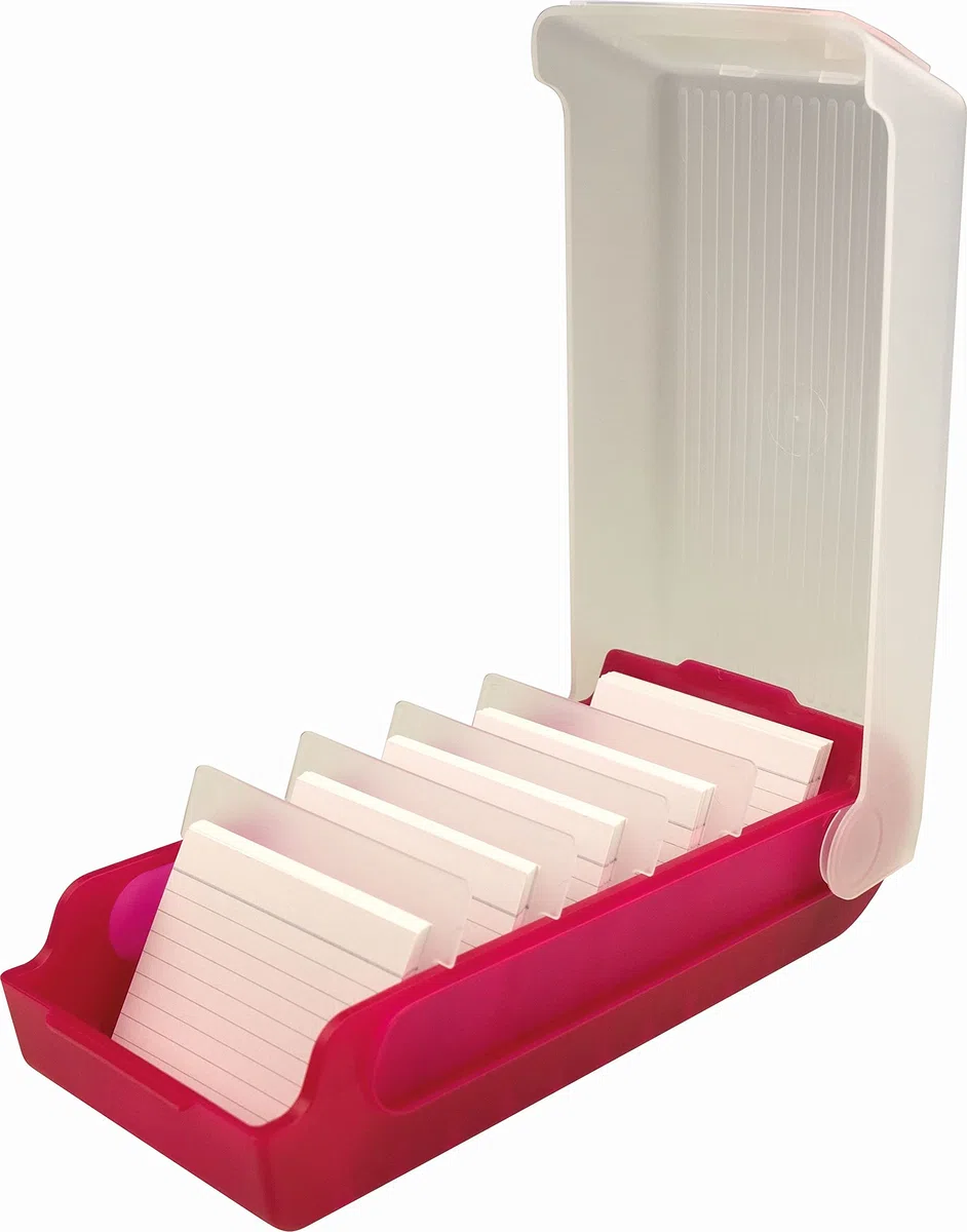 Helit Flash Beebox 800 schede, formato A7, colore: rosso