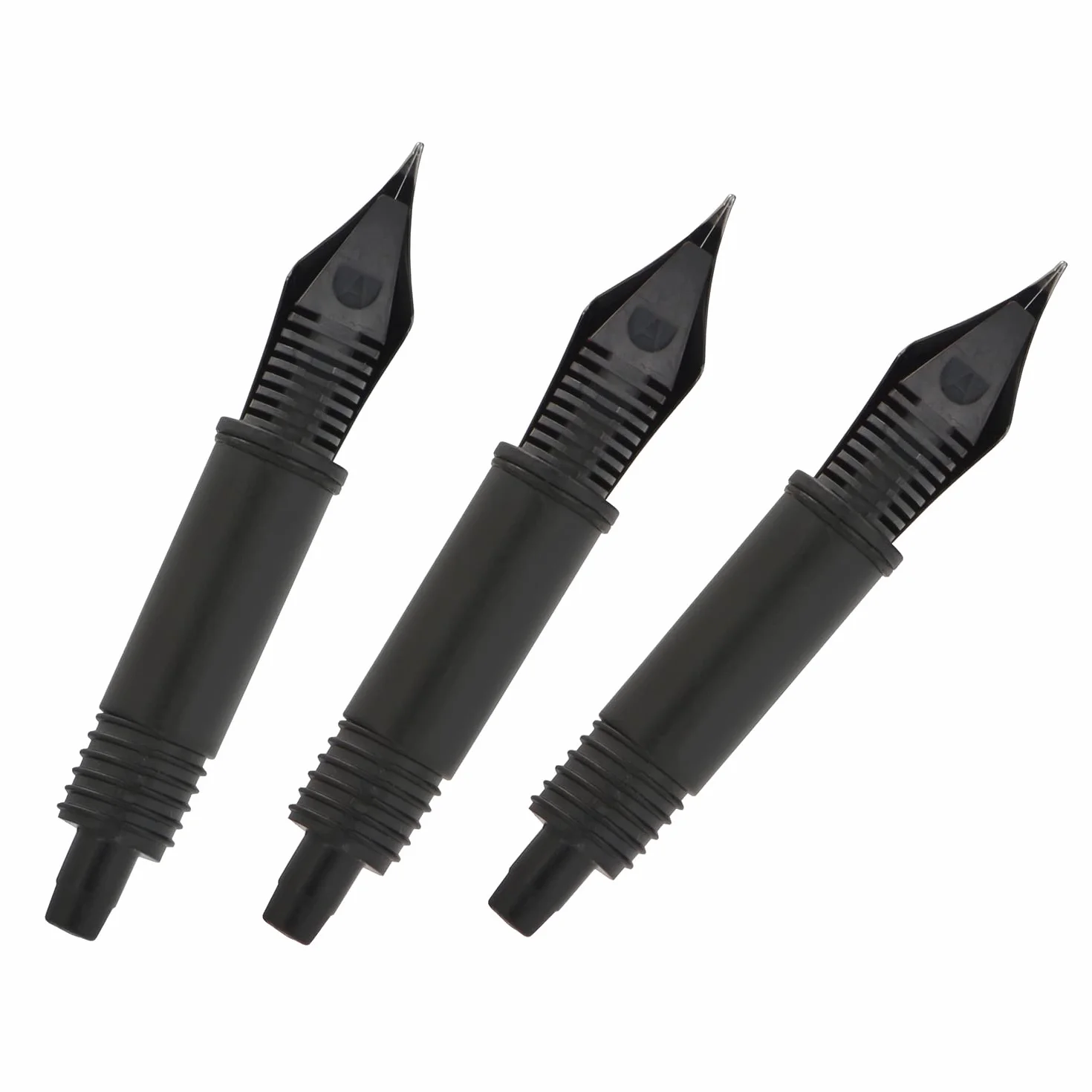 Set di 3 penne stilografiche Hongdian (punta fine, extra fine e piegata) colore: nero, serie 1850, 1851, 6013, 517S e 517D.