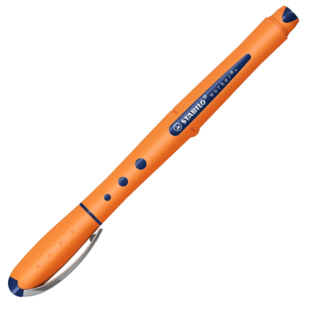 STABILO worker+ medium - Penna Roller - Tratto 0,5 mm - Astuccio da 4 - Blu/Nero/Rosso/Verde