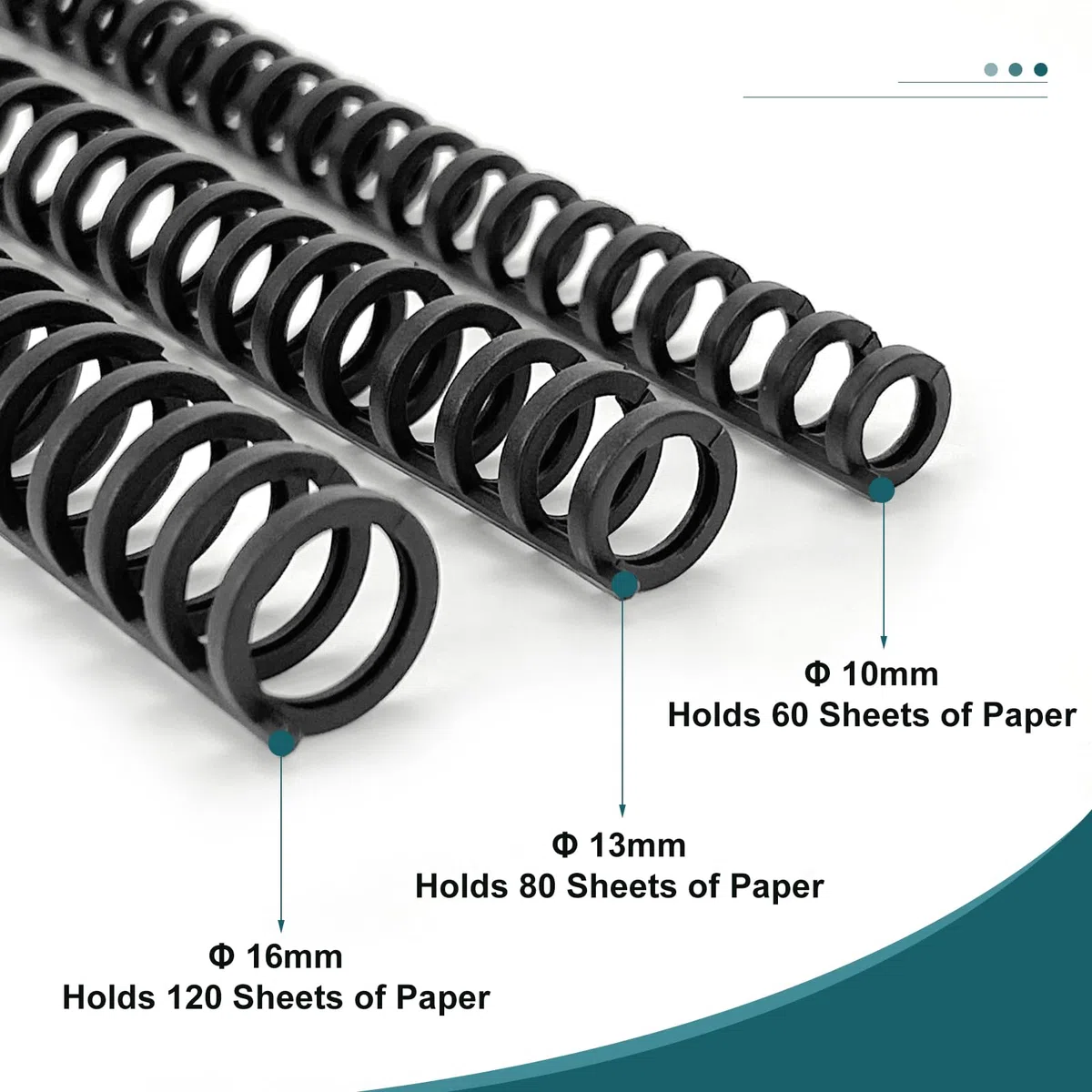 15 pettini di plastica per rilegatura, 30 fori, spine di rilegatura a pettine da 28 * 10mm/13mm/16mm, rilegatrice a bobina, set di spine di rilegatura a spirale, capacità per rilegatrice a pettine