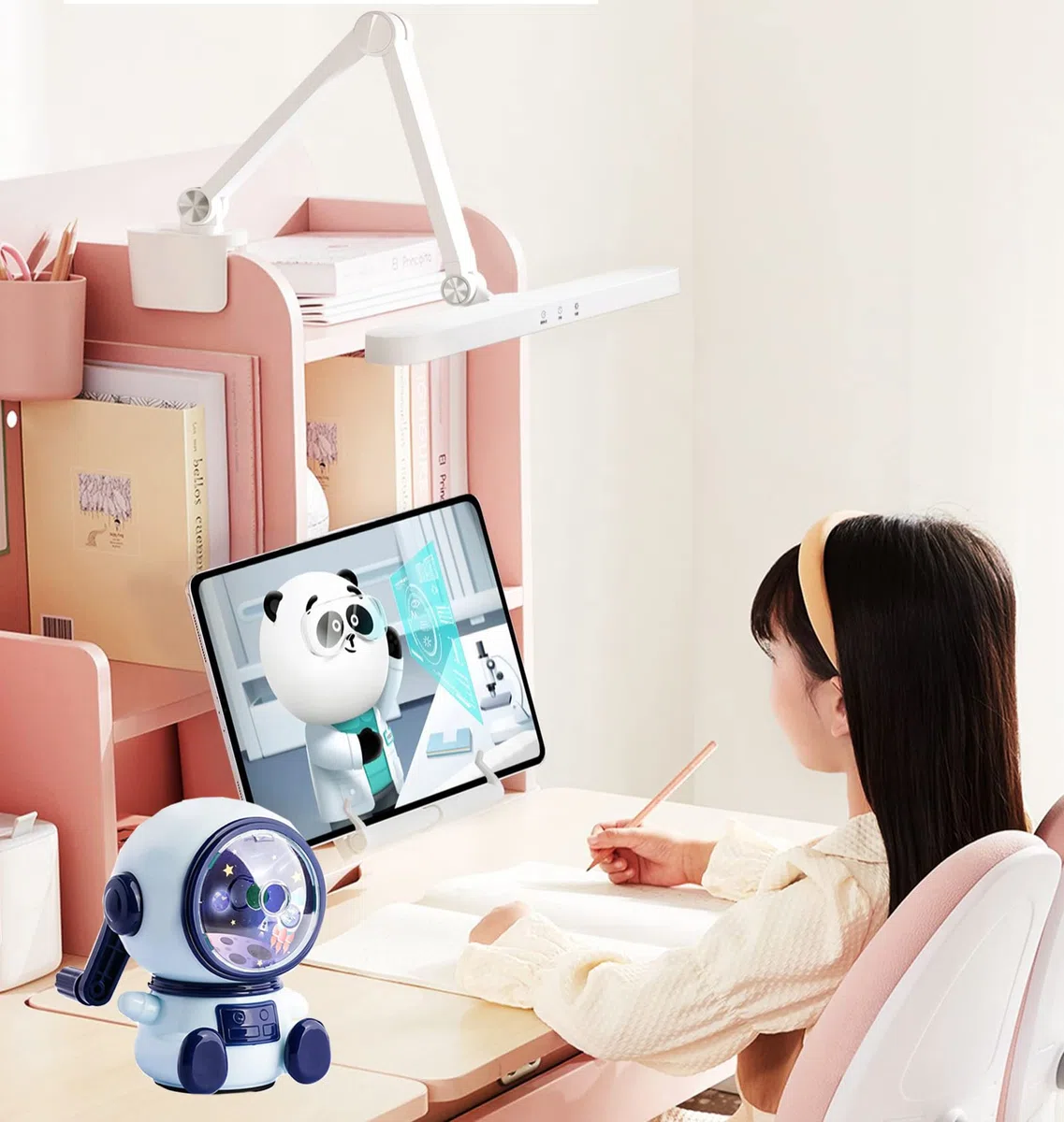 Temperamatite, temperamatite manuale, temperamatite con manovella, temperamatite con contenitore per bambini, per ufficio aula e casa astronauta (regolabile in tre marce)..