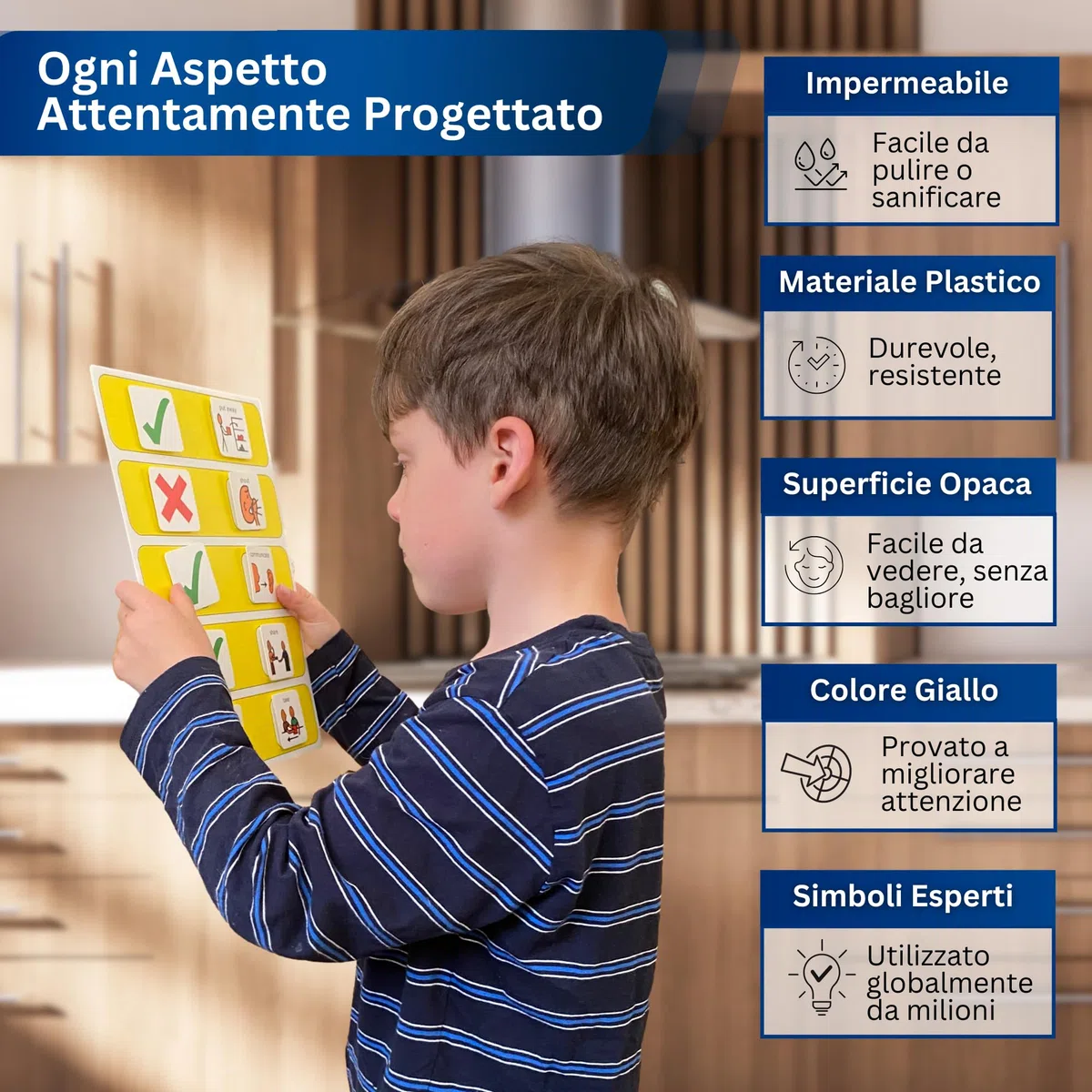 Autism Supplies and Developments Tabella Interattiva del Comportamento ABA -Agenda Visiva Bambini Autismo –per Aule/Casa –CAA Giochi Montessori/Educativi – Regali Autistici – Italiano