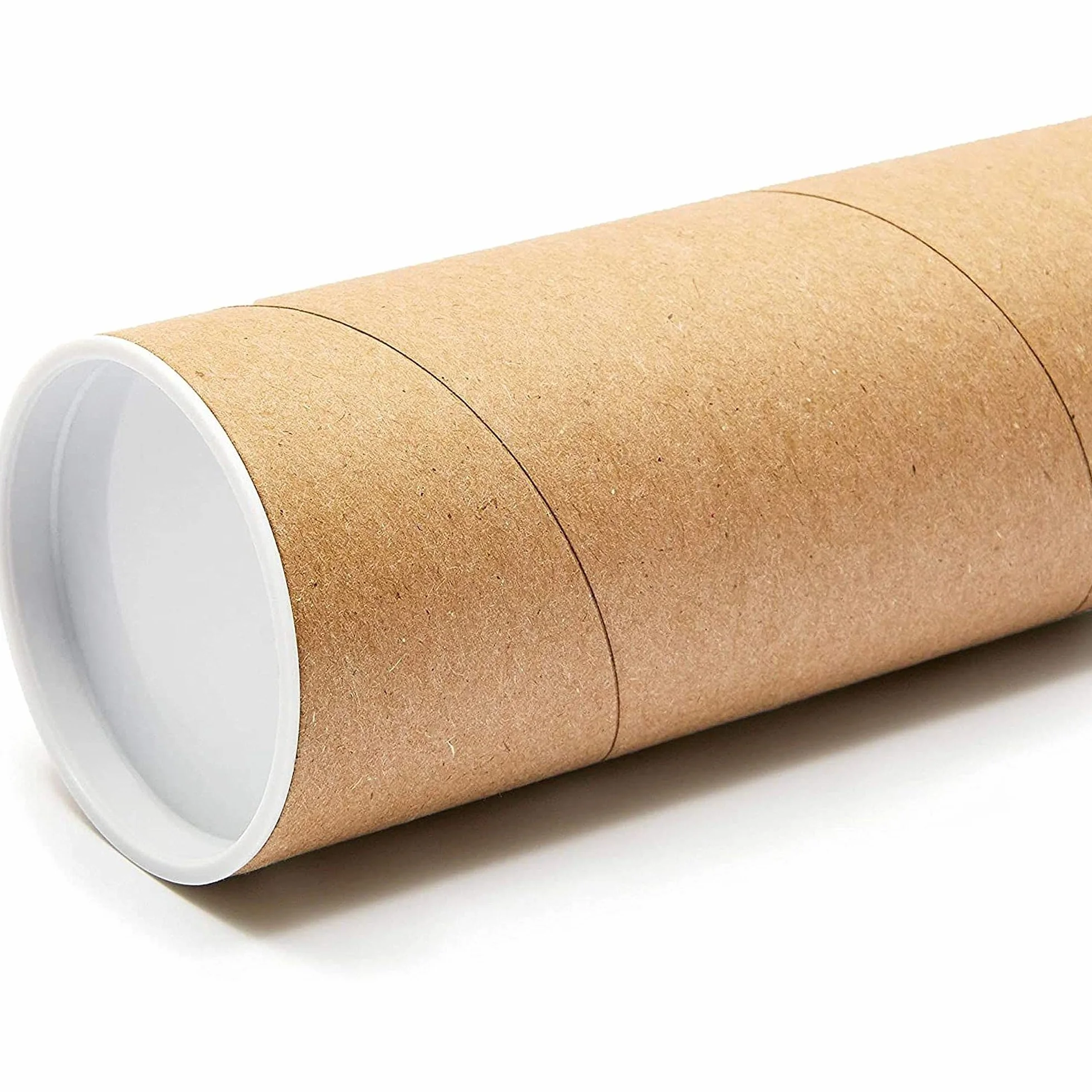 Confezione da 10 tubi postali con tappi per poster di imballaggio, buste rotonde in cartone da 76 x 152 mm, per spedizioni di opere d'arte, calendari dell'Avvento, artigianato in classe, progetti fai