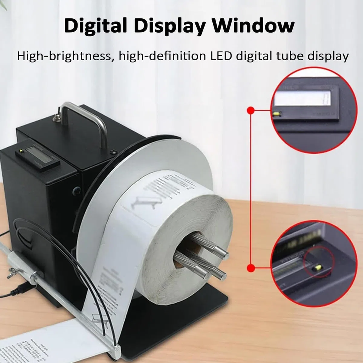 Avvolgitore Automatico di Etichette con Display Digitale e sincronizzazione bidirezionale, Alta velocità 700 Fogli/min, Pulsante di Reset per Una Gestione efficiente delle Etichette