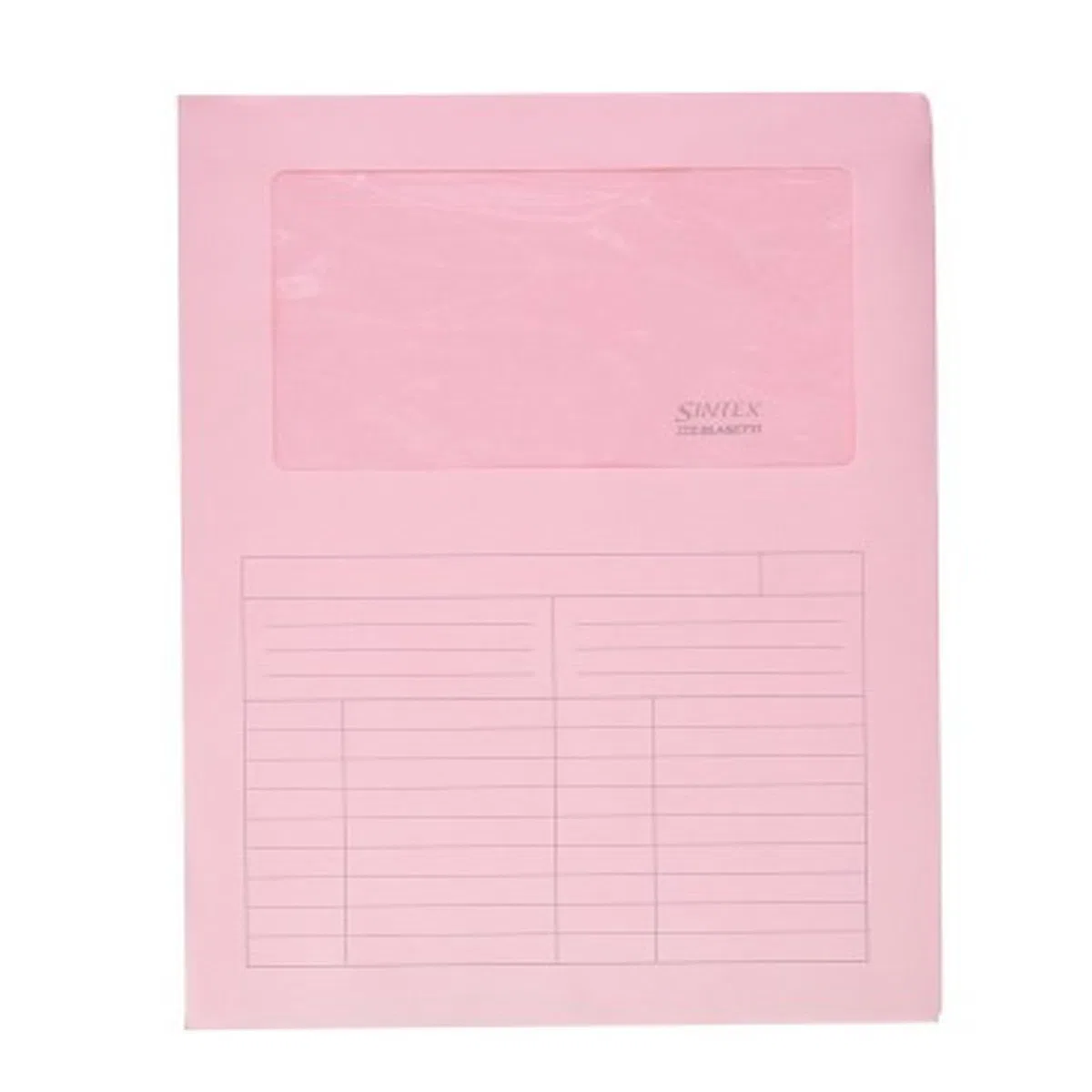 50 CARTELLINE CON FINESTRA ROSA CARTELLE IN CARTONCINO PER ATTI SINTEX Blasetti