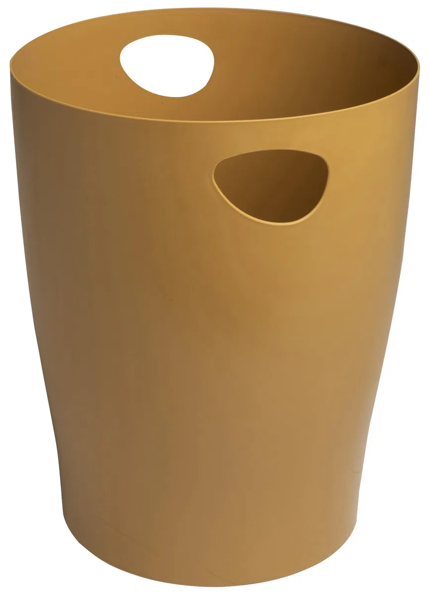 EXACOMPTA - 1 cestino con manici ECOBIN NeoDeco - Volume 15 litri - Dimensioni 26,3 x 26,3 x 33,5 cm - per ufficio o casa - Colore rame oro
