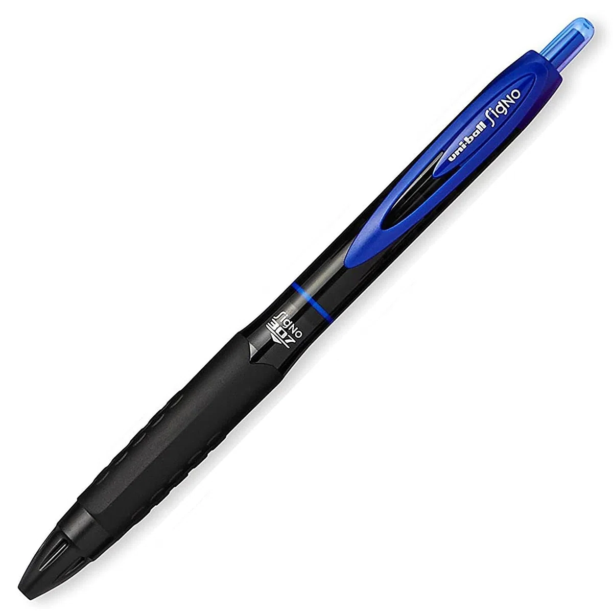 Uni-Ball Signo 307 UMN-307 - Penna a sfera retrattile fine, confezione da 5, 2 x nero, 2 x inchiostro blu e rosso
