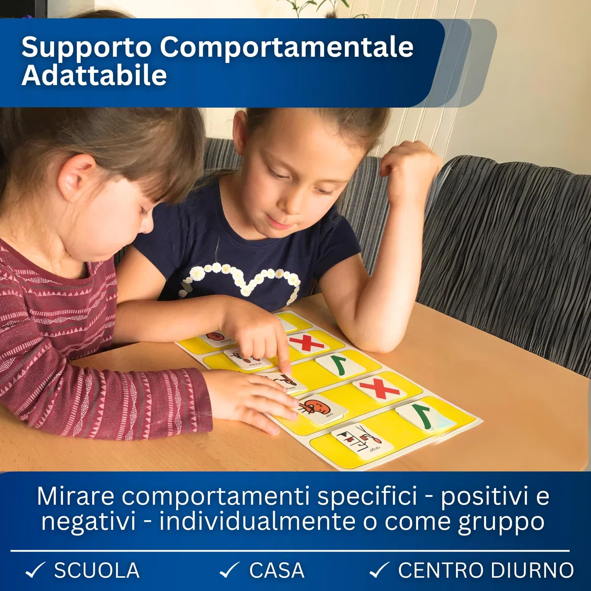 Autism Supplies and Developments Tabella Interattiva del Comportamento ABA -Agenda Visiva Bambini Autismo –per Aule/Casa –CAA Giochi Montessori/Educativi – Regali Autistici – Italiano