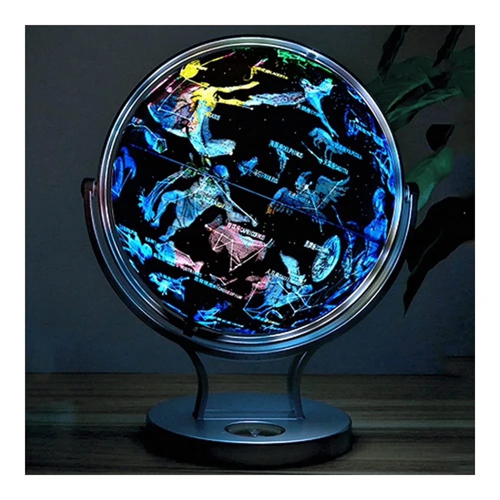 globo geografico Interattivo Globo Con Base Argento 7.8 "AR Educational Globe Del Mondo Illuminato Globo Del Mondo Per Bambini Scuola, Home Office mondo globo regalo