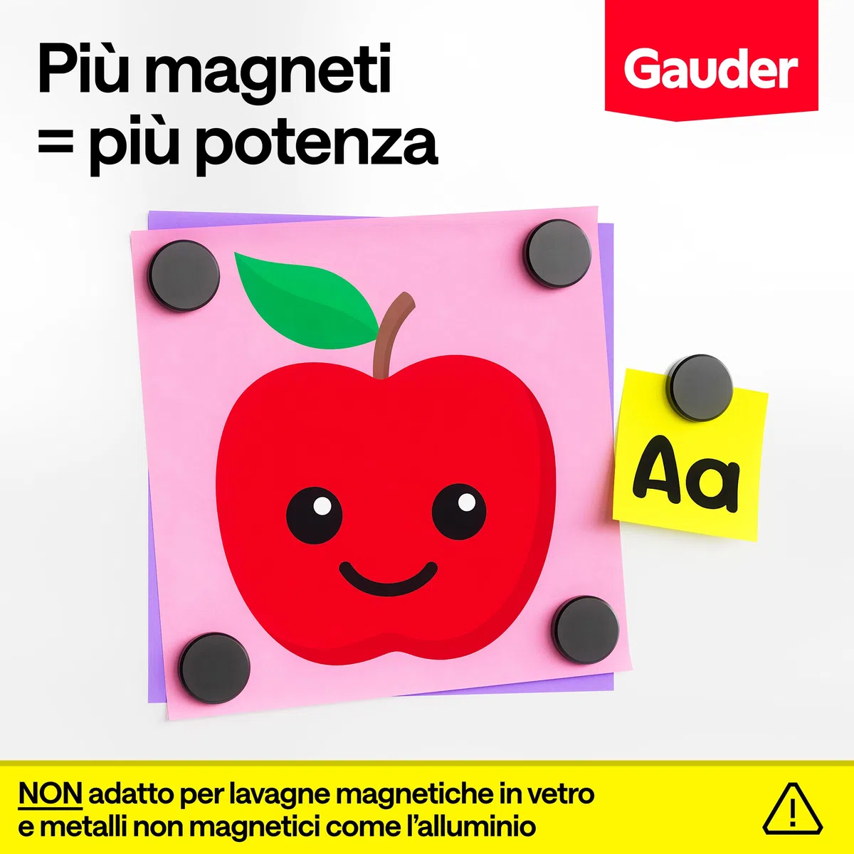 GAUDER Calamite per Lavagna, Frigorifero & Ufficio - Magneti Rotondi Potenti - Magneti Neri per Progetti Creativi e Uso Quotidiano (90 pezzi - 22 x 5 mm)