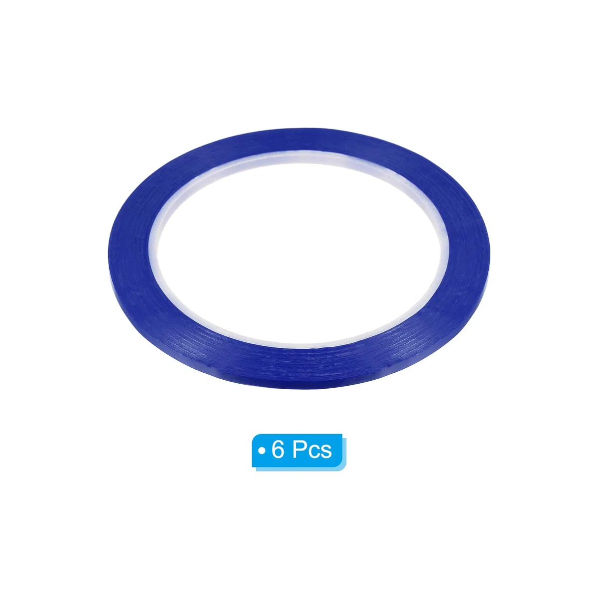 PATIKIL Nastro Adesivo Bianco per Lavagna Bianca, 6 Pezzi Sottile Nastri Evidenziatore Adesiva per Marcatura Grafica Grafici Fai Da Te, Blu (66M x 3mm)