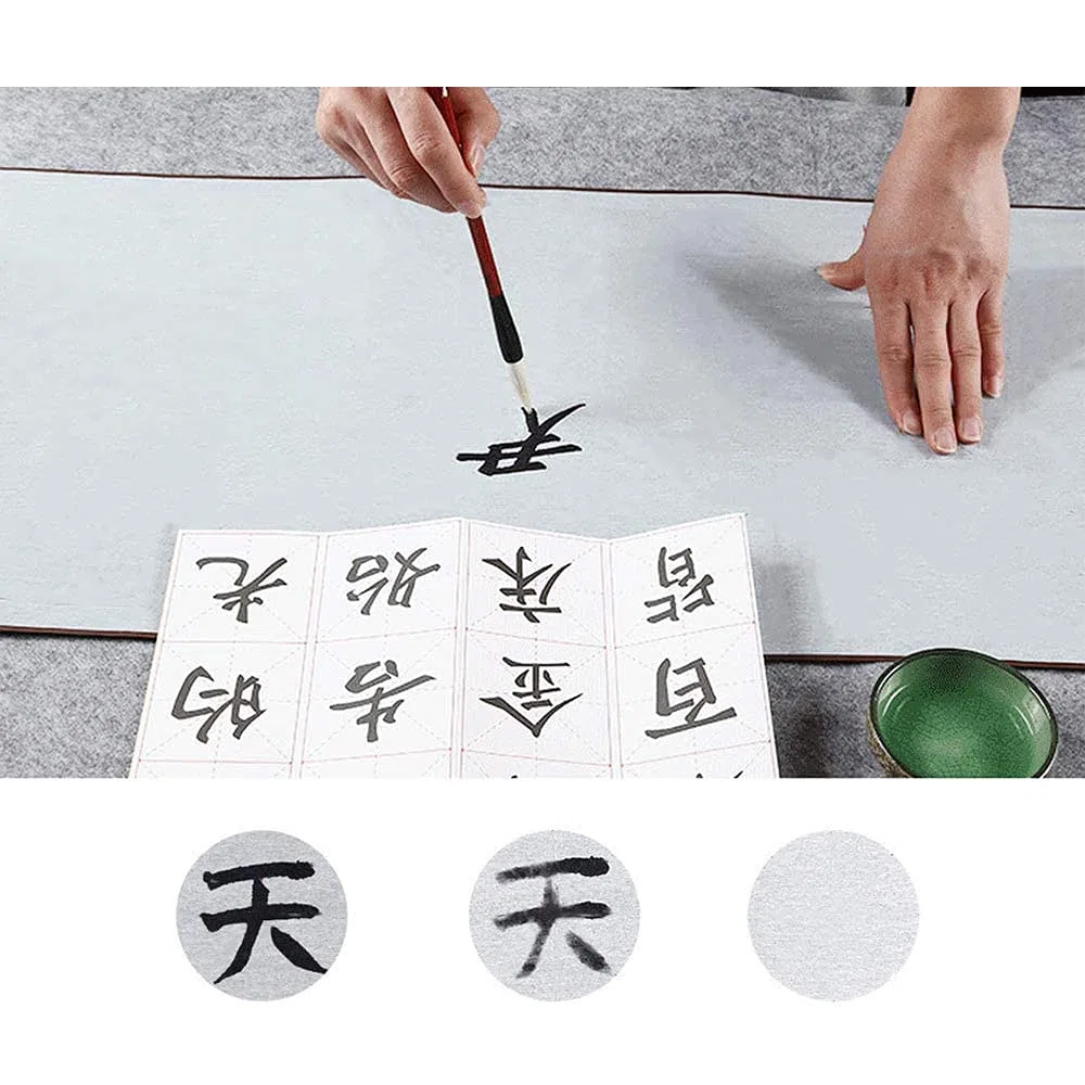 ANCLLO Panno di scrittura ad acqua panno magico cinese carta d'acqua riutilizzabile strumento di pratica calligrafia cinese senza inchiostro