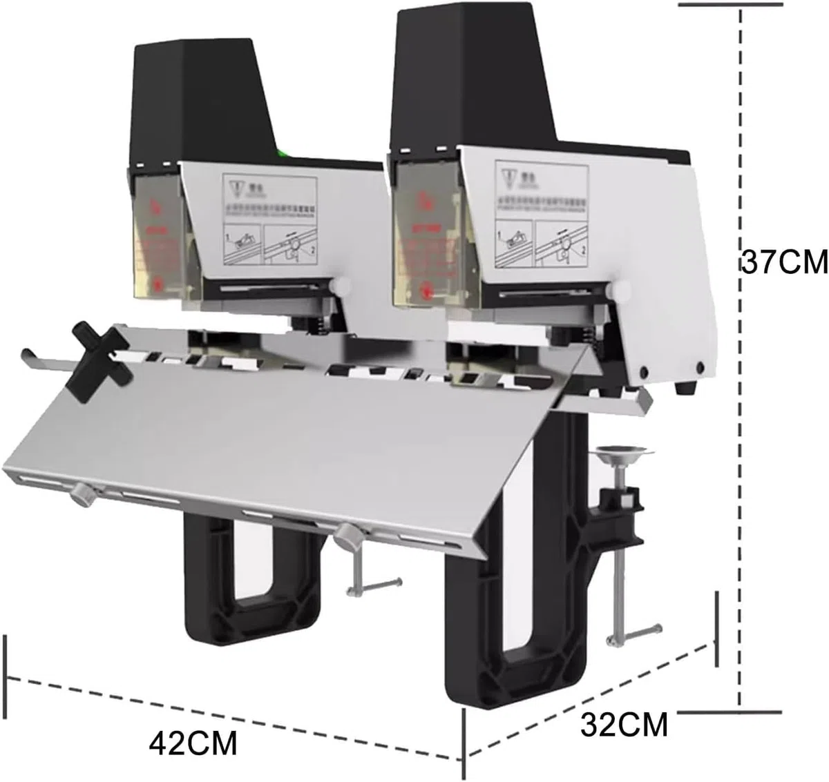 Cucitrice elettrica a sella, pinzatrice automatica resistente, capacità 40 fogli, 9 livelli di intensità, rilegatura piatta/verticale, pedale