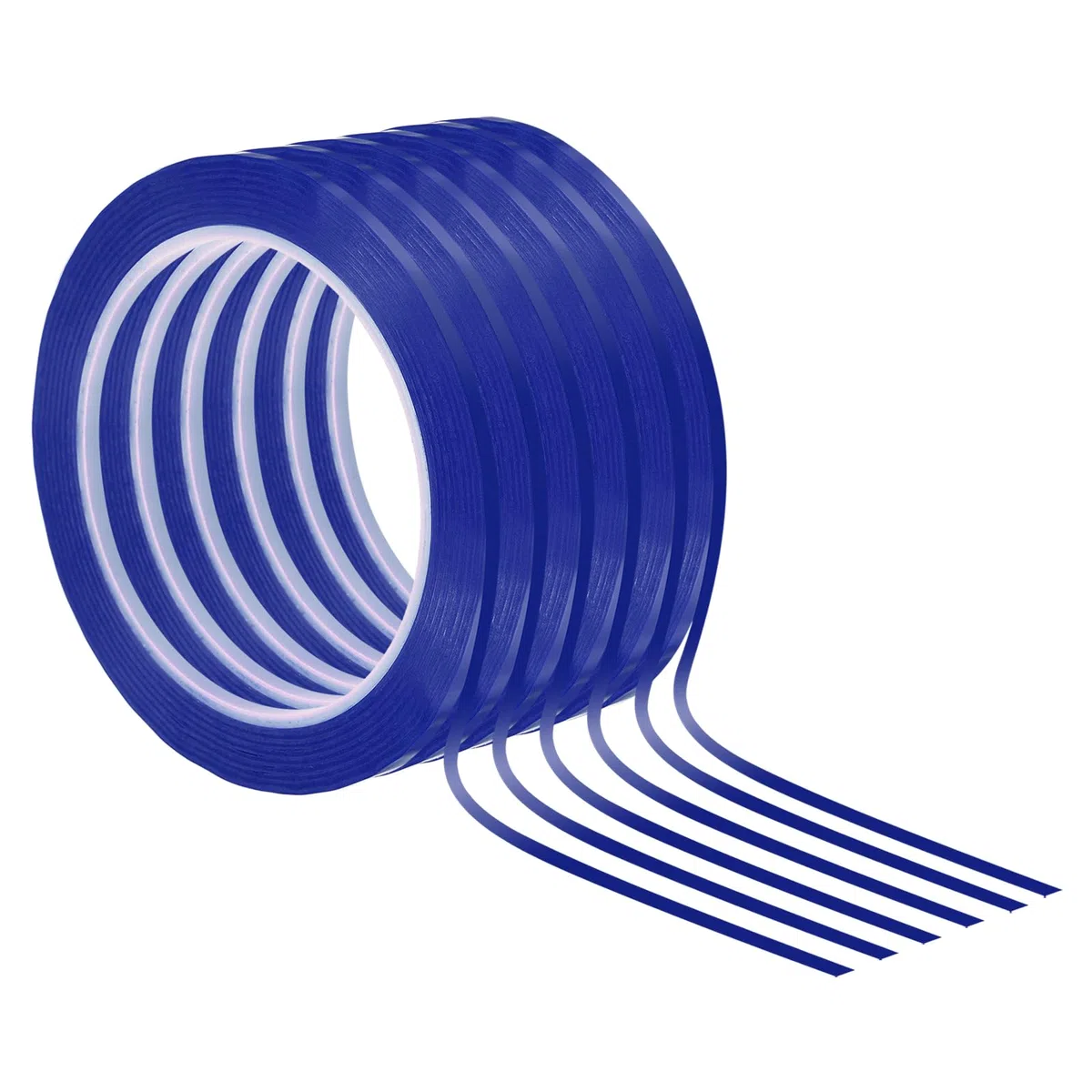 PATIKIL Nastro Adesivo Bianco per Lavagna Bianca, 6 Pezzi Sottile Nastri Evidenziatore Adesiva per Marcatura Grafica Grafici Fai Da Te, Blu (66M x 3mm)