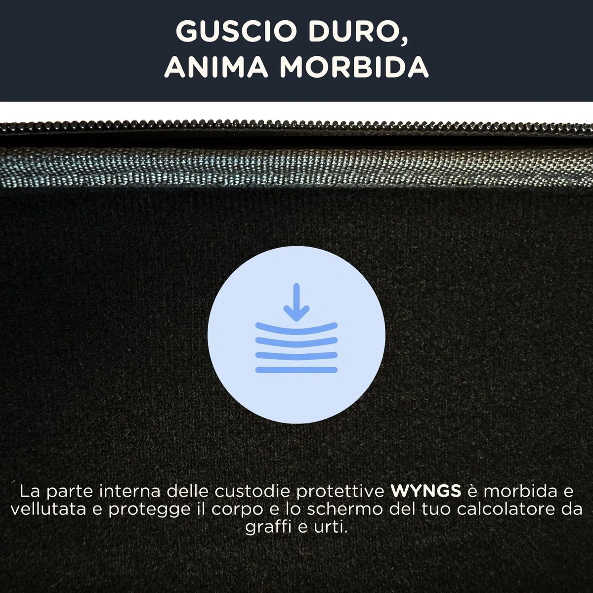 WYNGS Custodia protettiva Grigio Scuro compatibile con la calcolatrice HP 12C Platinum
