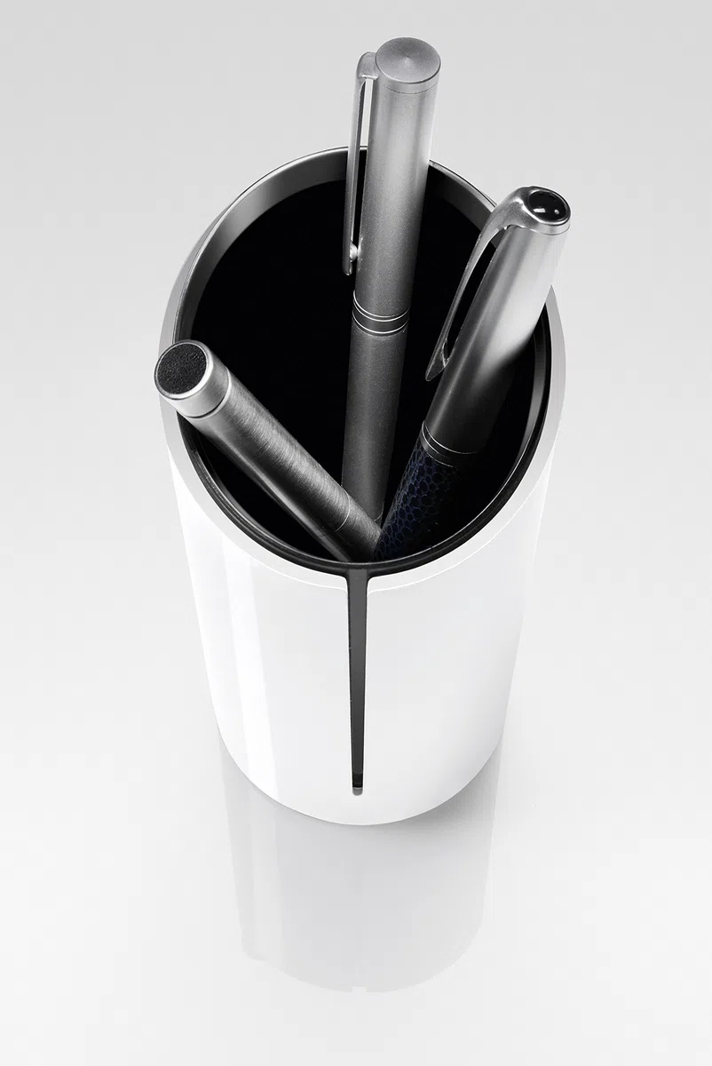 SIGEL SA100 Portapenne Eyestyle, bianco/nero, 1 pz