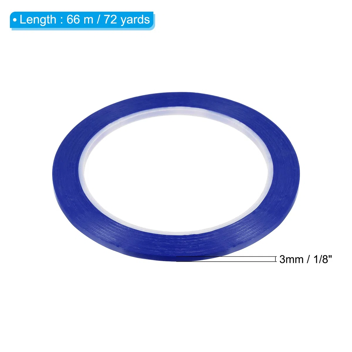 PATIKIL Nastro Adesivo Bianco per Lavagna Bianca, 6 Pezzi Sottile Nastri Evidenziatore Adesiva per Marcatura Grafica Grafici Fai Da Te, Blu (66M x 3mm)
