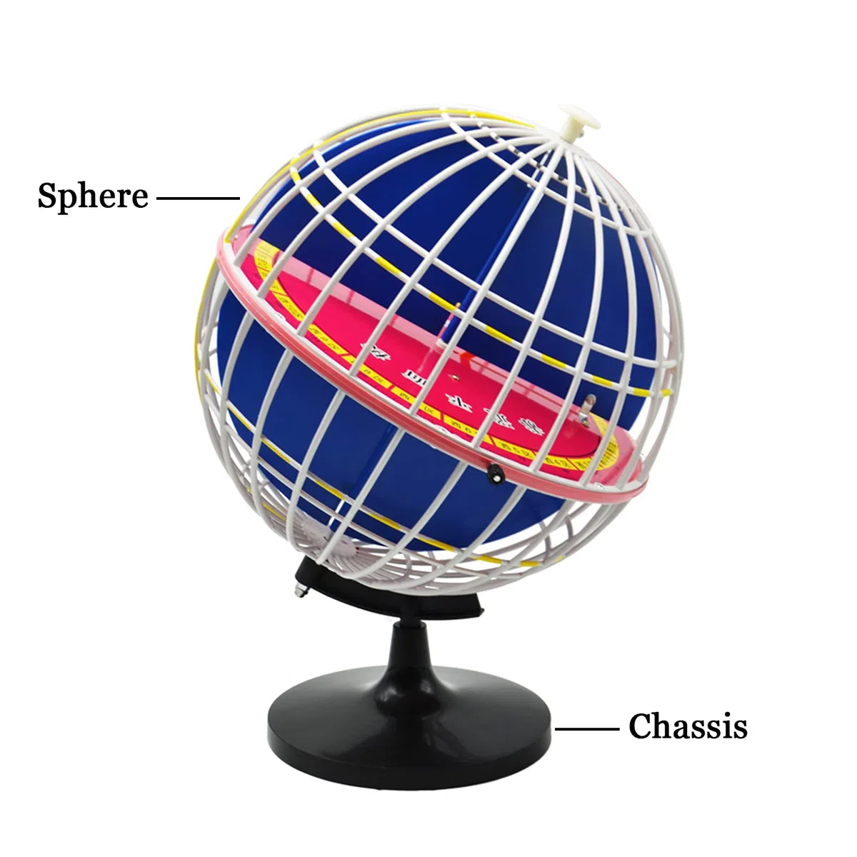 Mappamondi, Globo geografico con latitudine e longitudine da 32 cm/12,5 Pollici, Strumento for esperimenti didattici di Geografia for Bambini in Classe