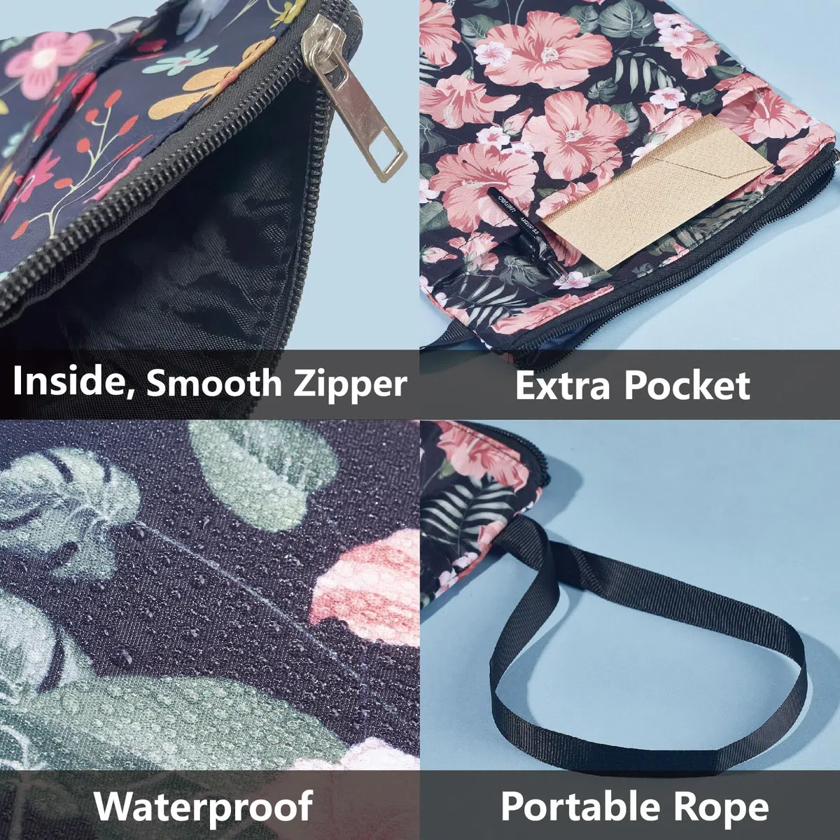 CRASPIRE Cherry Book Sleeve Floral Blossom Copertina per Libro da 11x8.7 Pollice Fiori Tasca Frontale con Cerniera Tessuto Lavabile Custodia Protettiva per Libri per Lettori Accessori per Amici