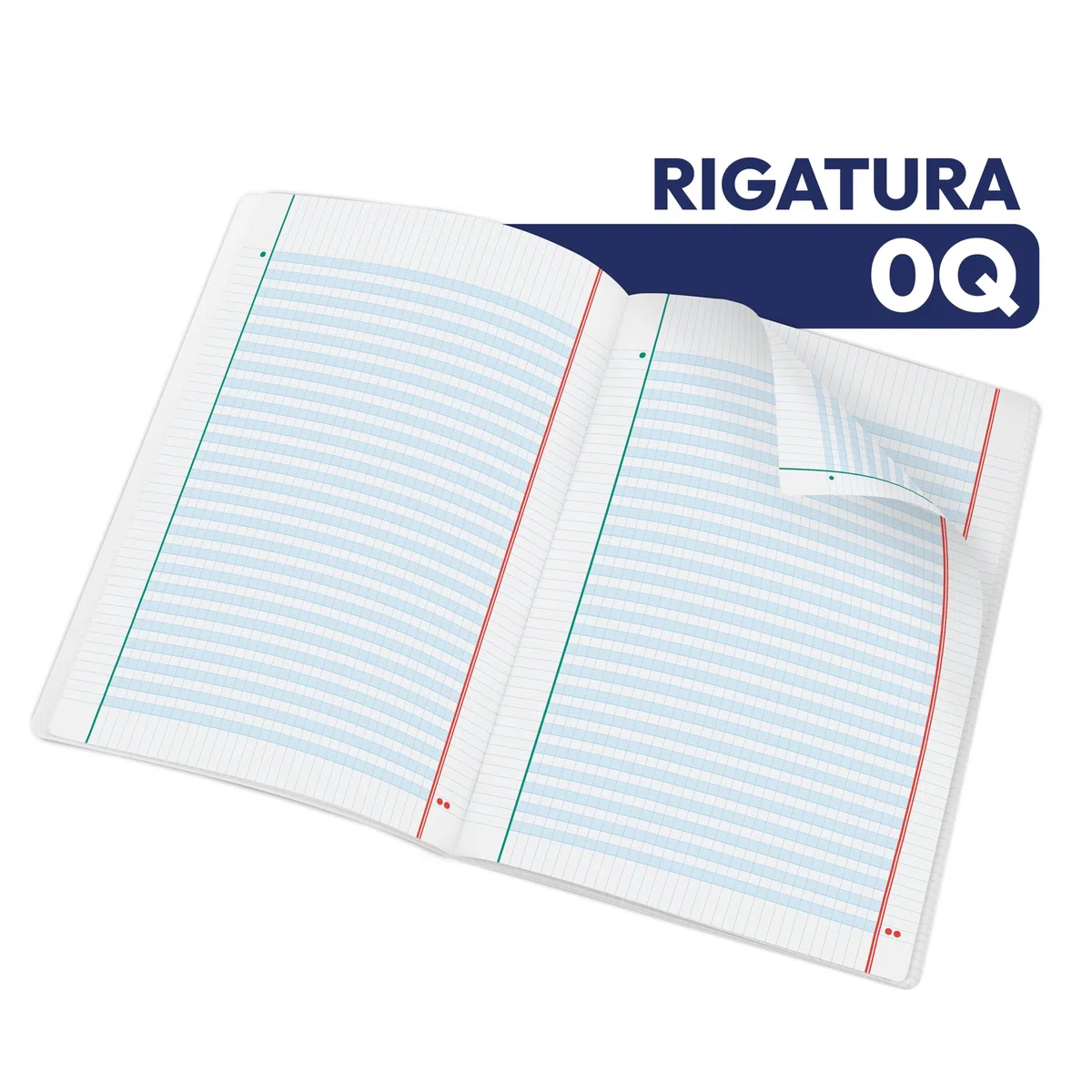 Pigna,Quaderno Maxi MONOCROMO QI,utili per disgrafia dislessia disortografia discaculia,0Q,quadretto 5mm con margine,confezione 10
