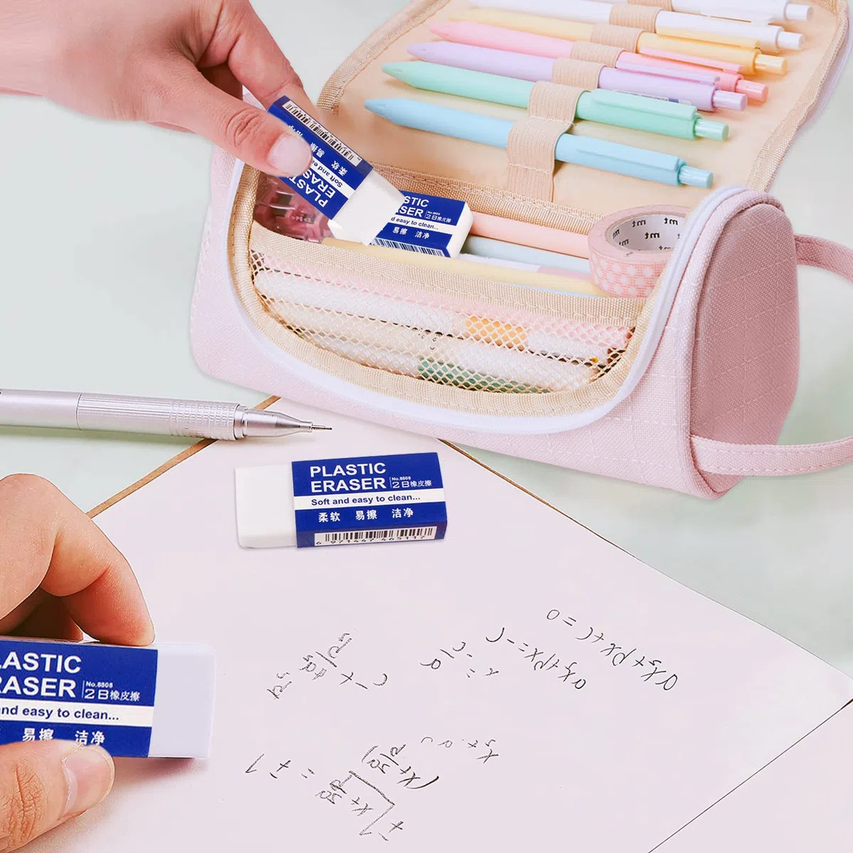 40 Pezzi Gomme da Cancellare Bianca, 2B Gomma da Cancellare Durevole, Facile da Cancellare Senza Lasciare Tracce, Morbide Gomme da 2B per Bambini e Adulti, Scuola, Scrivere, Disegnare (40)