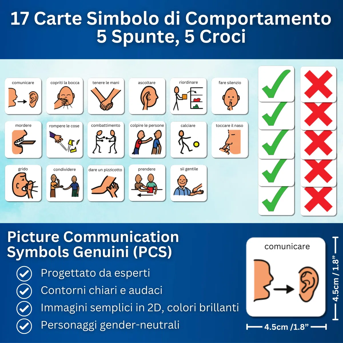 Autism Supplies and Developments Tabella Interattiva del Comportamento ABA -Agenda Visiva Bambini Autismo –per Aule/Casa –CAA Giochi Montessori/Educativi – Regali Autistici – Italiano