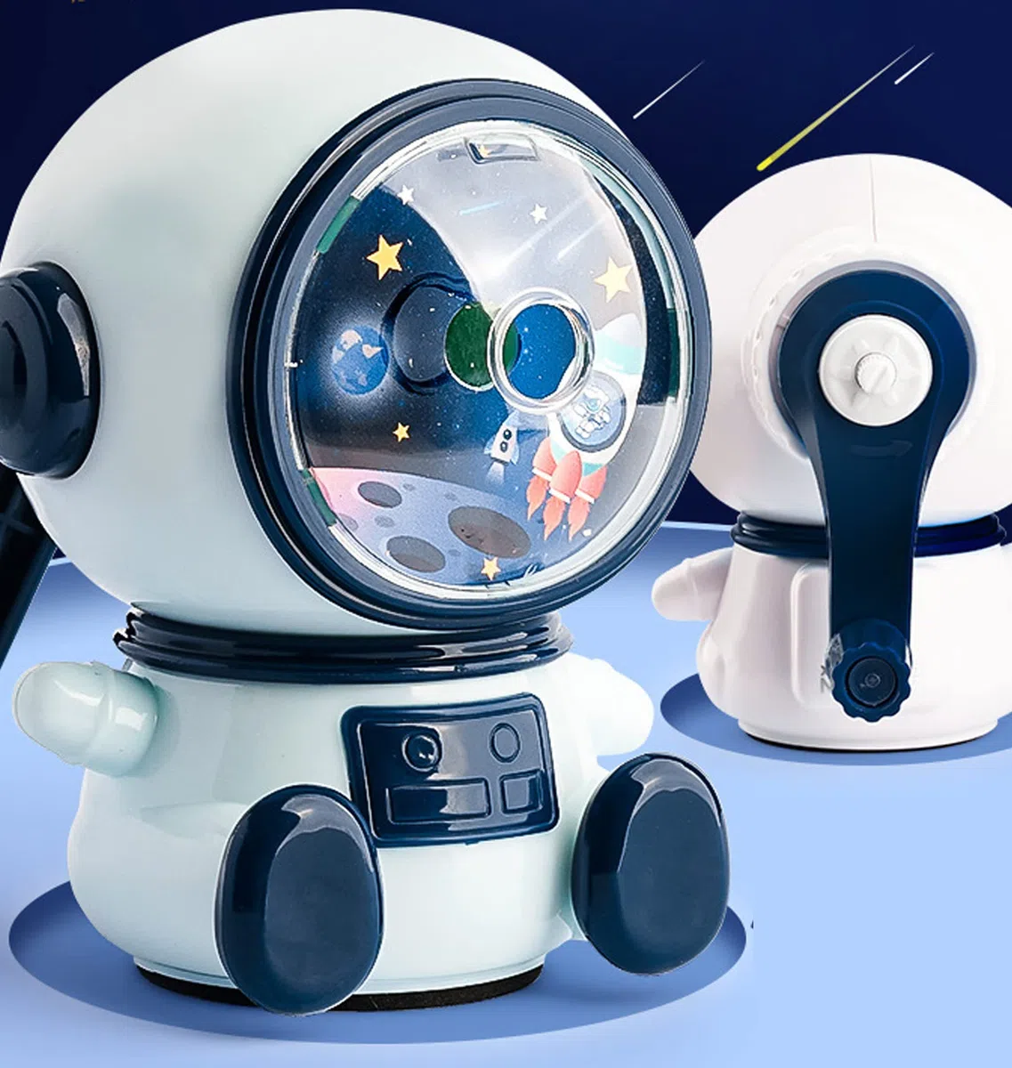 Temperamatite, temperamatite manuale, temperamatite con manovella, temperamatite con contenitore per bambini, per ufficio aula e casa astronauta (regolabile in tre marce)..