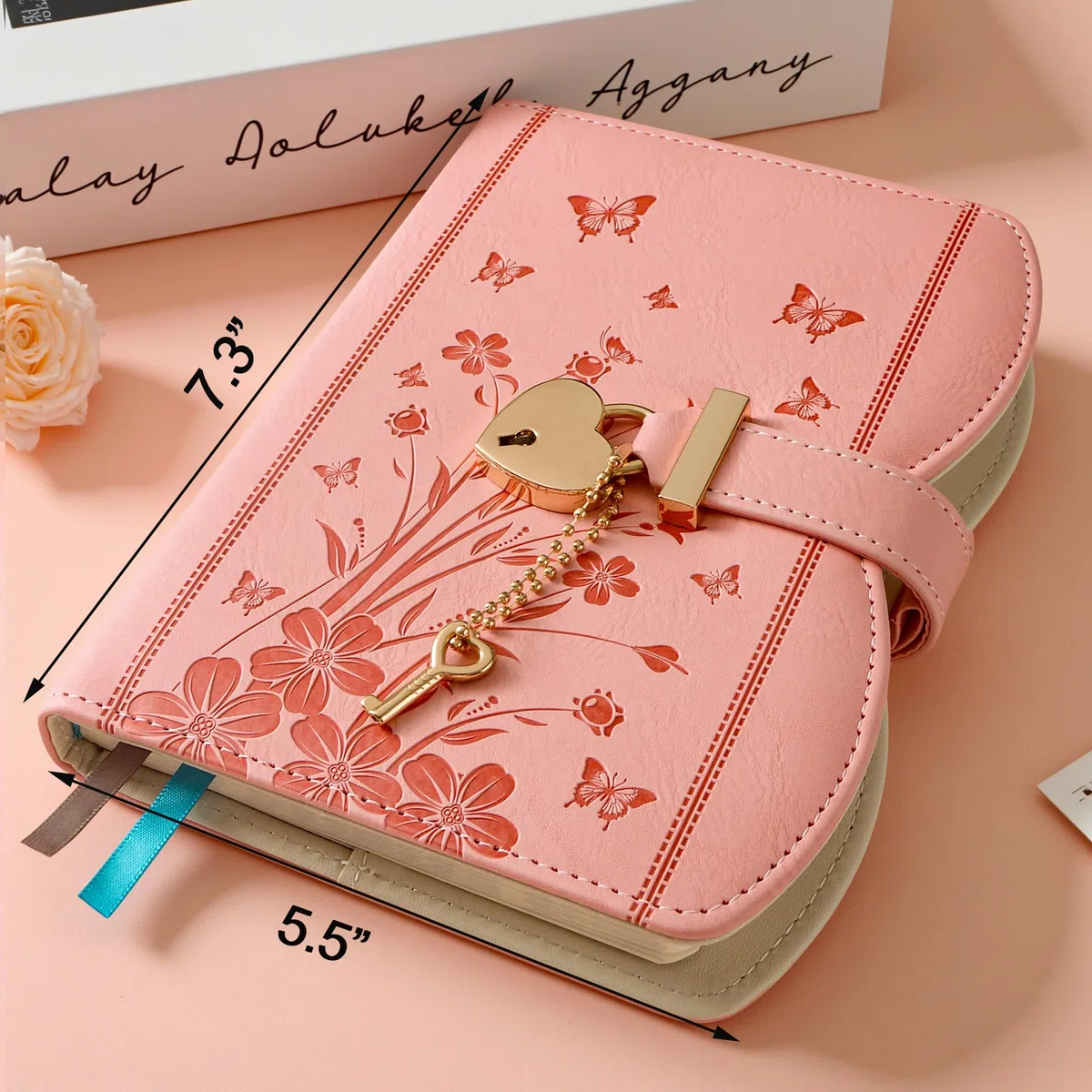 Diario Segreto con Lucchetto per Ragazze 8-15 Anni – Kawaii Journal Carino, Idea Regalo Compleanno e Natale, Set con Penna e Accessori, B6 Ricaricabile 244 Pagine – Rosa