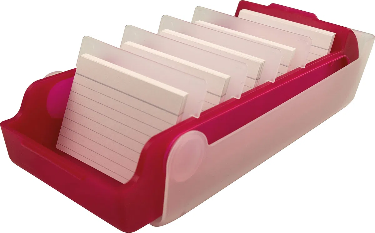 Helit Flash Beebox 800 schede, formato A7, colore: rosso
