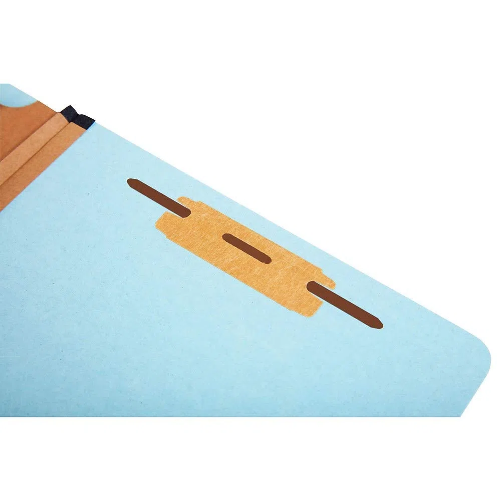 Staples Colored Pressboard Classification Folders, Letter, 3 scomparti, luce blu, 20/confezione