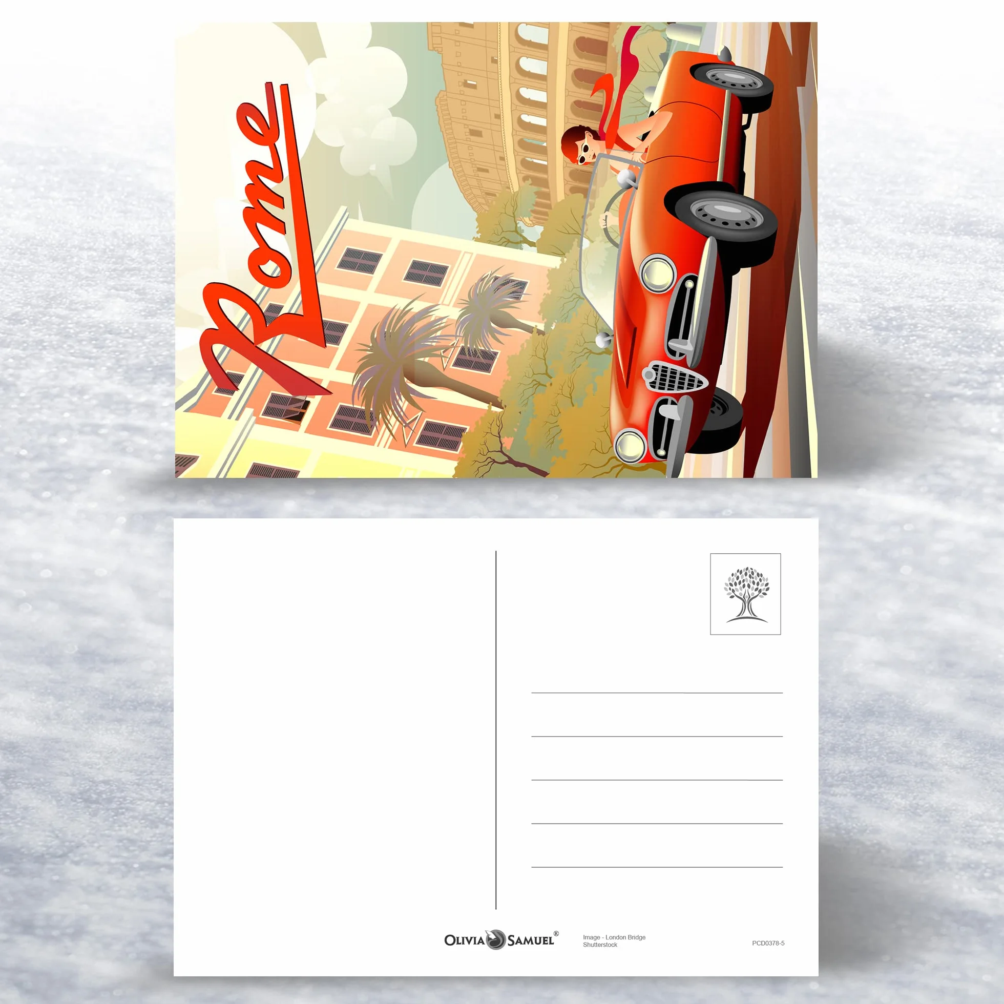 Olivia Samuel 40 cartoline retrò miste da molte destinazioni di viaggio popolari ed esotiche in colori vivaci. Stampate nel Regno Unito su carta spessa ecologica da 300 g/m².